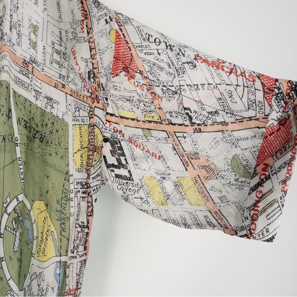 Anthropologie One Hundred Stars Lightweight London Map Kimono - Picture 4 of 9